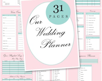 Simple Wedding Planner Printable, Minimalist Wedding Planner PDF, Wedding Checklist & Timeline, Bridal Planner, Small Wedding Organizer