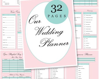 Simple Wedding Planner Printable, Minimalist Wedding Planner PDF, Wedding Checklist & Timeline, Bridal Planner, Small Wedding Organizer