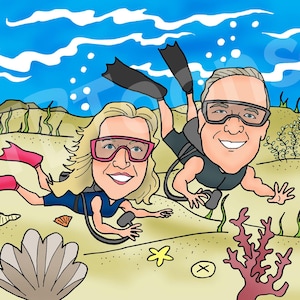 Paar Karikatur Porträt, benutzerdefinierte digitale Cartoon Zeichnung vom Foto, personalisierte Hochzeitstag Kunstwerk, romantische Illustration Bild 13
