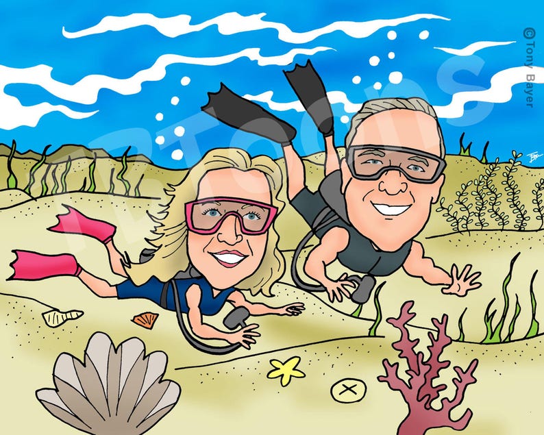 Paar Karikatur Porträt, benutzerdefinierte digitale Cartoon Zeichnung vom Foto, personalisierte Hochzeitstag Kunstwerk, romantische Illustration Bild 13
