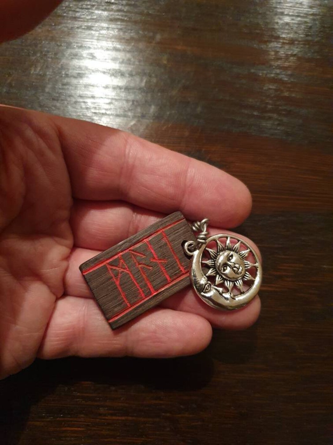 Sol Mani Norse Rune Talisman Asatru Jewelry - Etsy