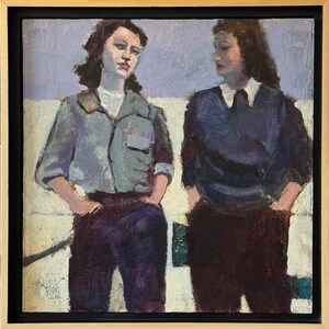 Retro Women Original Oil Painting