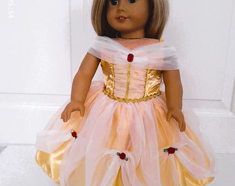 Belle  dress fits American Girl  and similar dolls