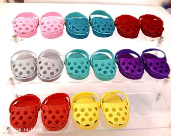 Sparkly Foam Clogs for 18" inch dolls