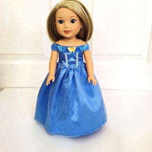 open lace back dress WellieWishers | Ashlyn Doll