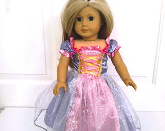 Princess Sofia dress fits American Girl  and similar dolls