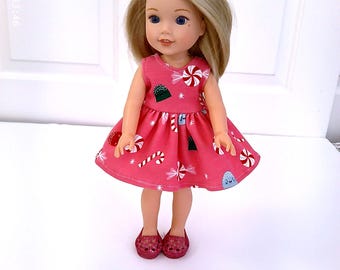 WELLIE WISHER pink cotton knit print dress .