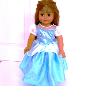 Cinderella dress fits American Girl  and similar dolls