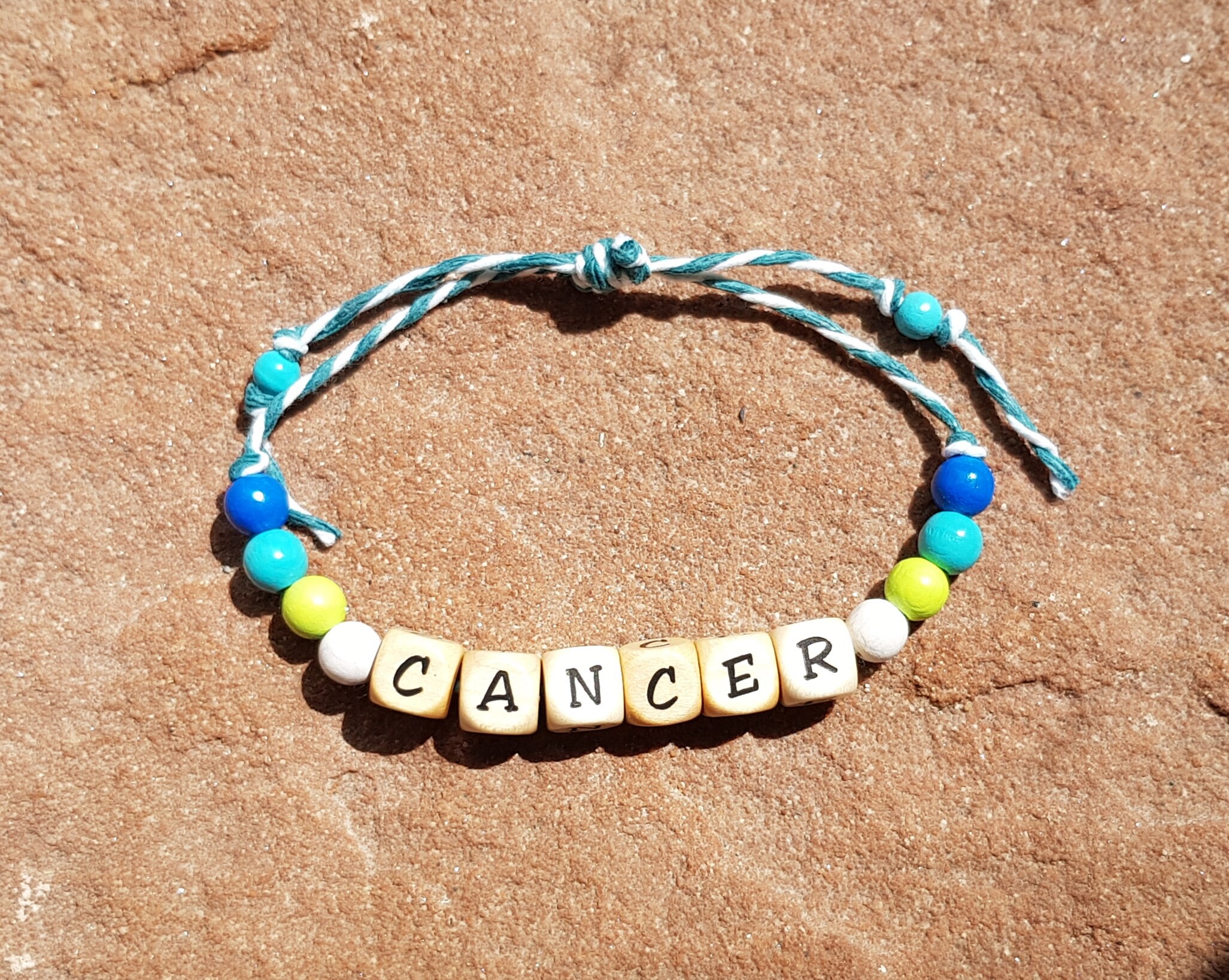 Cancer Zodiac Star Sign Bracelet handmade in UK adjustable Etsy