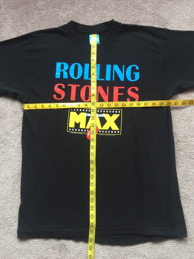 1991 Rolling Stones live at the max larger than live single stitch rock n roll rap tee t shirt size Large USA made unisex adult 90s OG