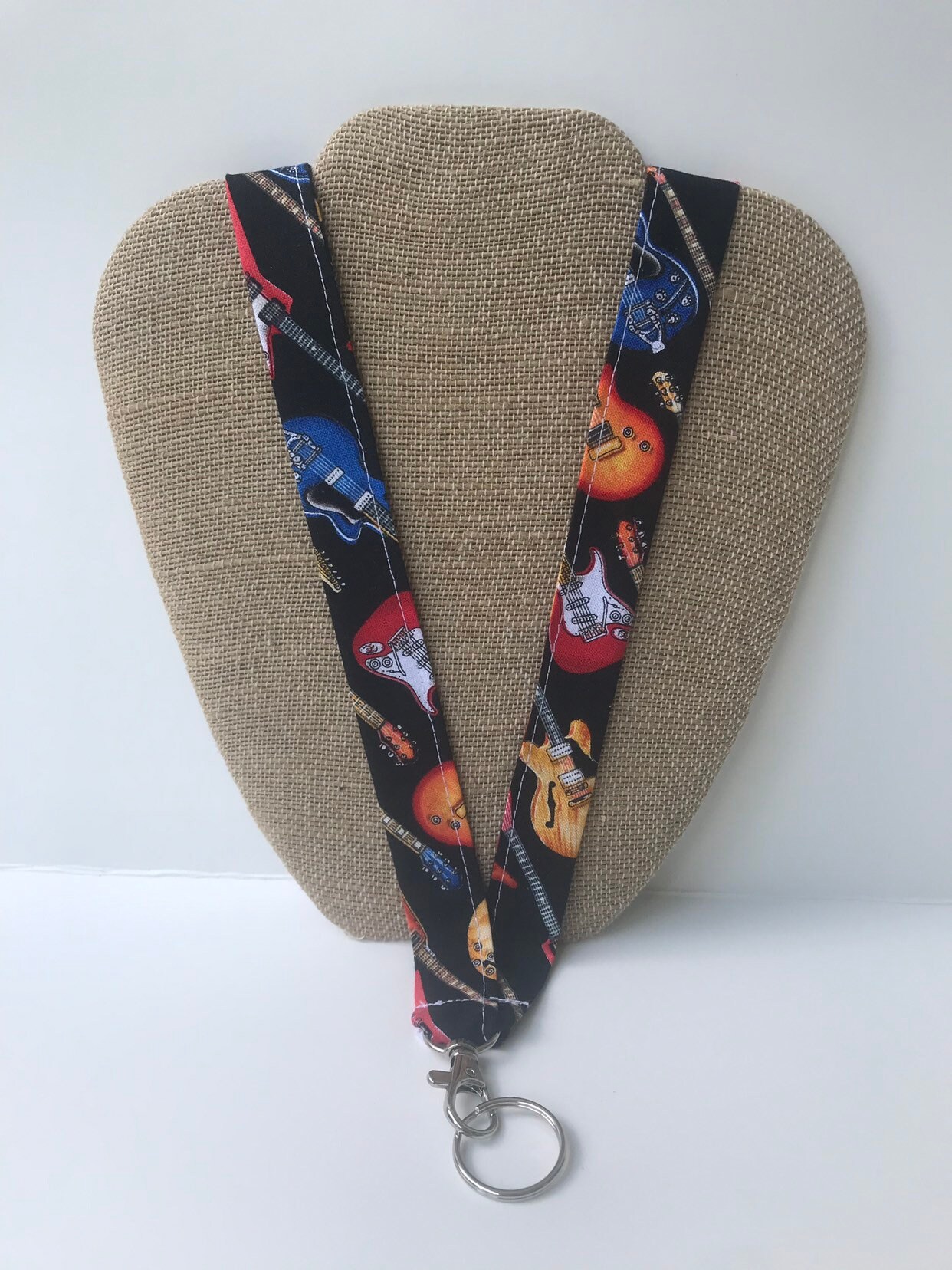 Guitar Lanyard ID Badge Holder Guitars Electric Acoustic Etsy