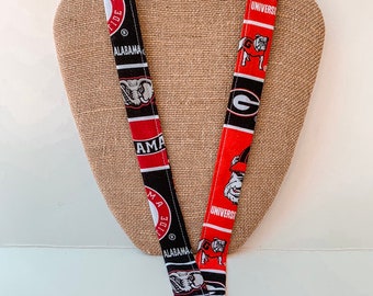 House Divided Lanyard SEC Alabama Georgia Lanyard ID Badge Holder