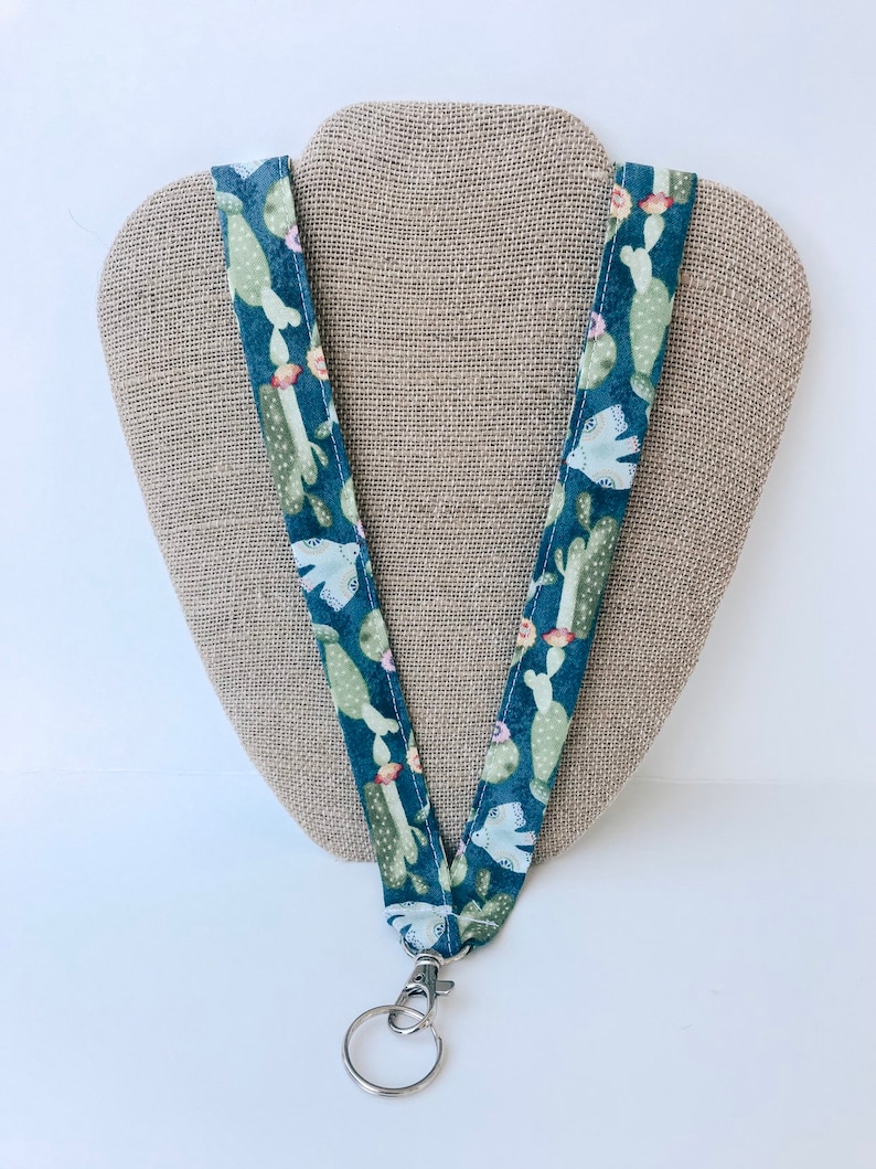 Cactus Lanyard ID Badge Holder / Cactus Lanyard / Succulent Lanyard image 1