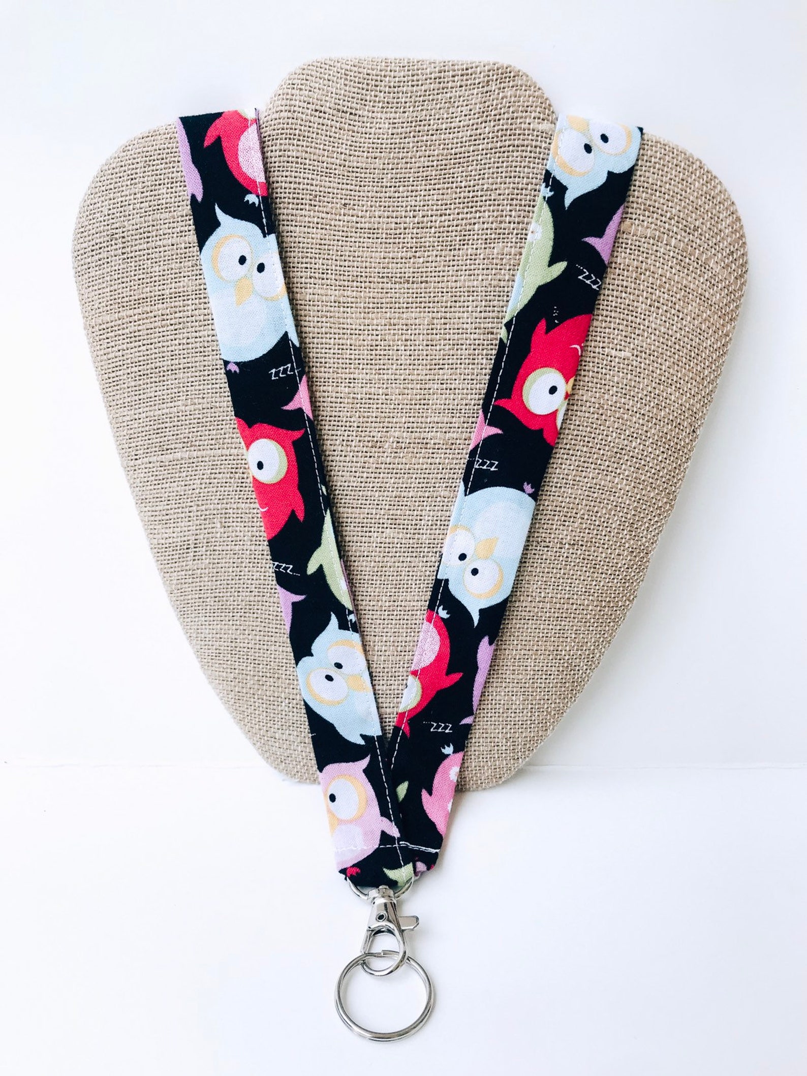 Owl ID Badge Holder Owl Key Holder Teacher Lanyard Owl Lanyard Etsy