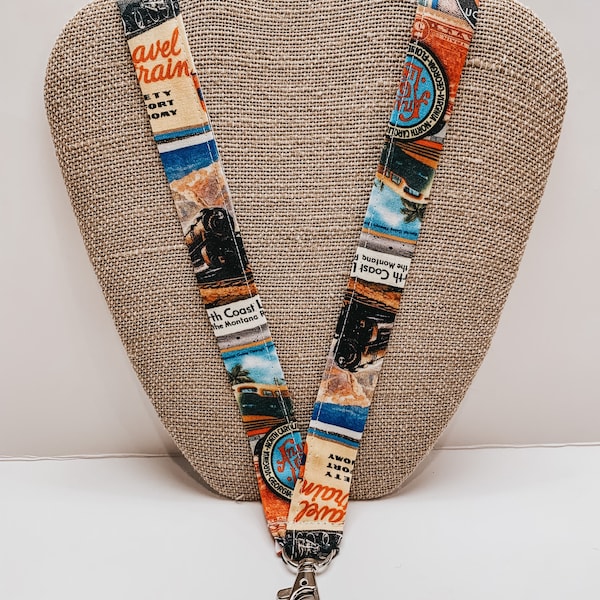 Train Lanyard, Railroad Lanyard, Locomotive Lanyard, ID Badge Holder