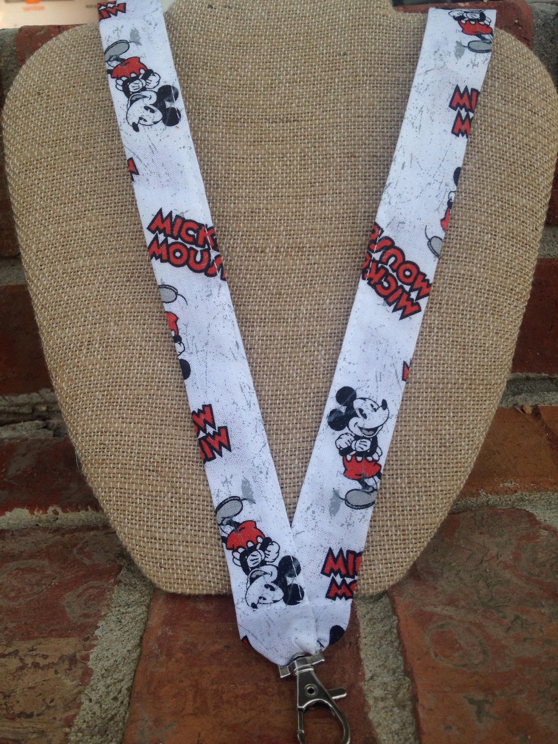 Disney Lanyard Mickey Mouse ID Holder Badge Holder in Classic | Etsy