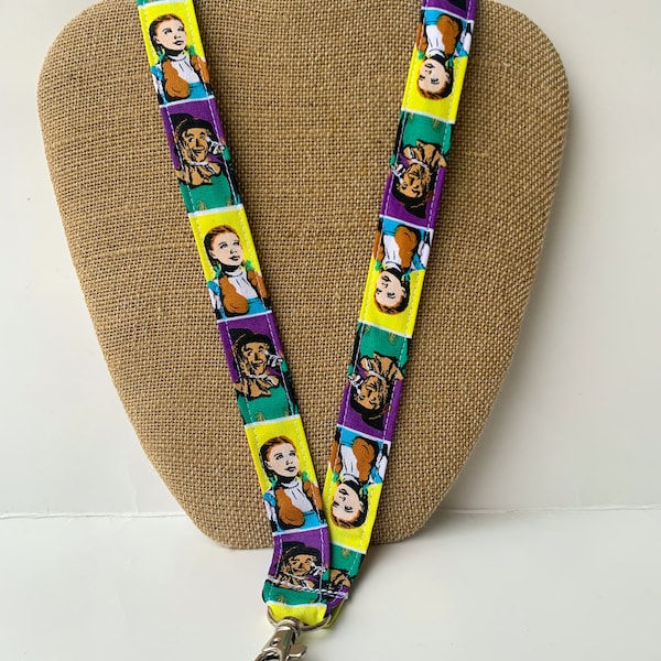 Wizard of Oz lanyard, Wizard of Oz ID Badge Holder, Dorothy Lanyard,  Cowardly Lion Lanyard, Tin Man Lanyard