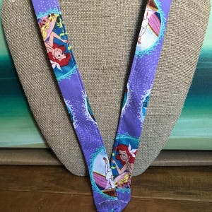 The Little Mermaid ID Badge Holder Lanyard Ariel Lanyard Disney Lanyard