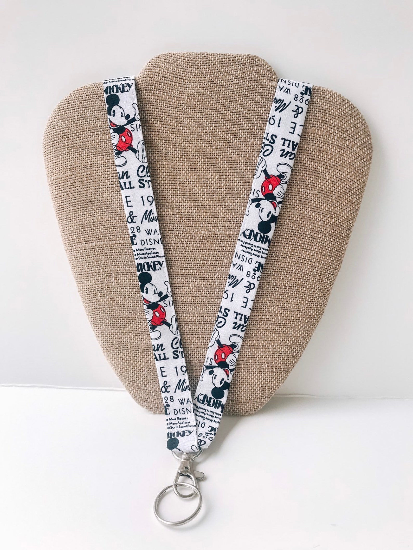 Disney Lanyard Mickey Mouse ID Holder Badge Holder in Classic Etsy UK