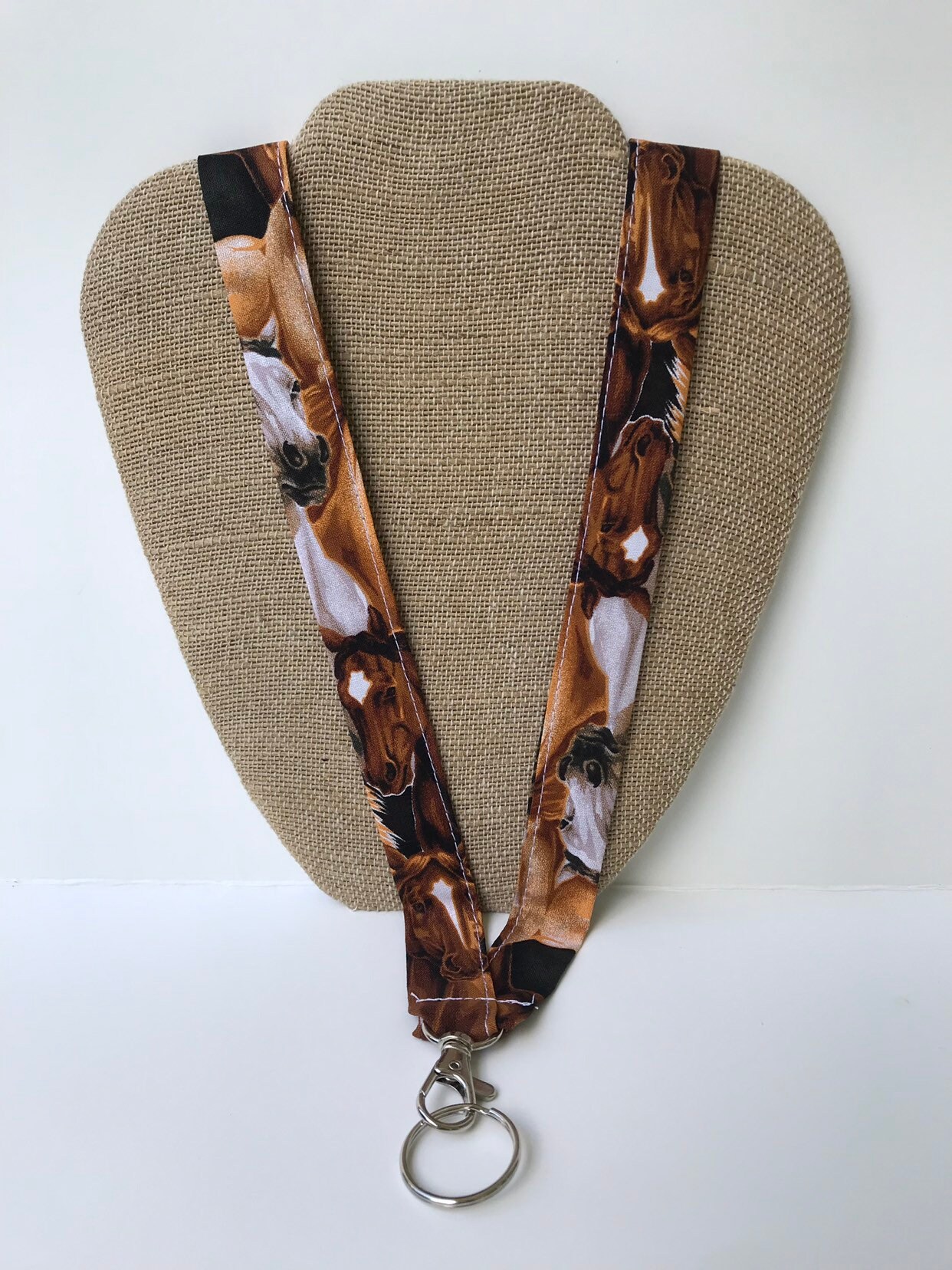 Execucat Horse Parade Lanyard Keychain - ID Badge Holder With Lobster Claw Clasp - View #3