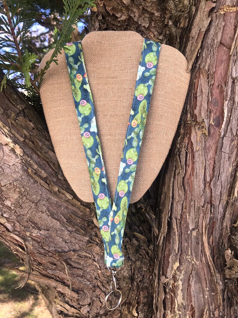 Cactus Lanyard ID Badge Holder / Cactus Lanyard / Succulent Lanyard image 2