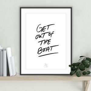 Faith - Live by Faith - Out of the Boat Digital Art - Encouraging Religious Hand-Written Art - Faith in Jesus Encouraging Art  - DIGITAL