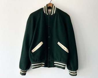 60s blank wool varsity jacket