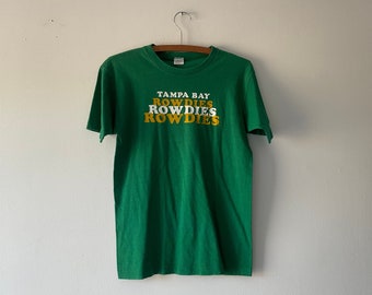 vintage 70s champion blue bar tampa bay rowdies t shirt