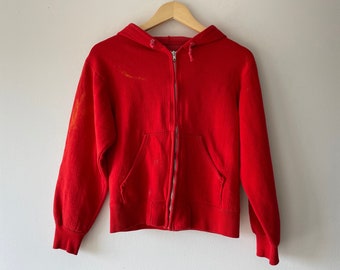 80s double faced zip up hoodie