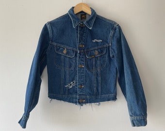 70s lee riders distressed denim jacket