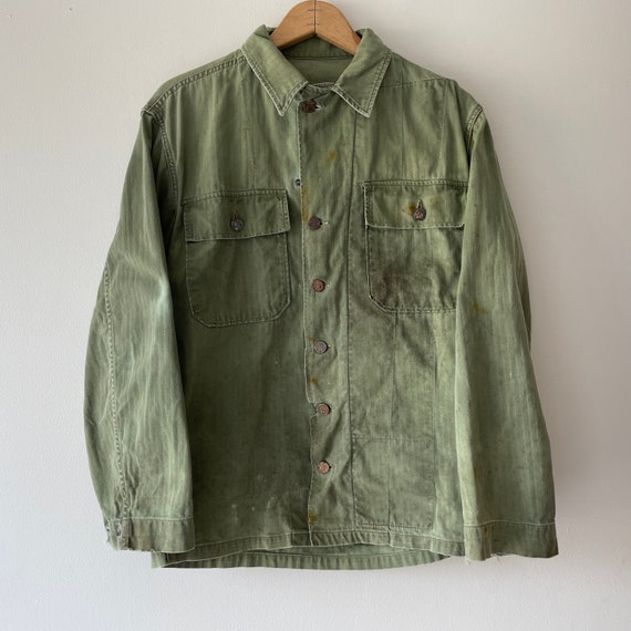 40s ARMY 13 start HBT WWII military jacket - image 2