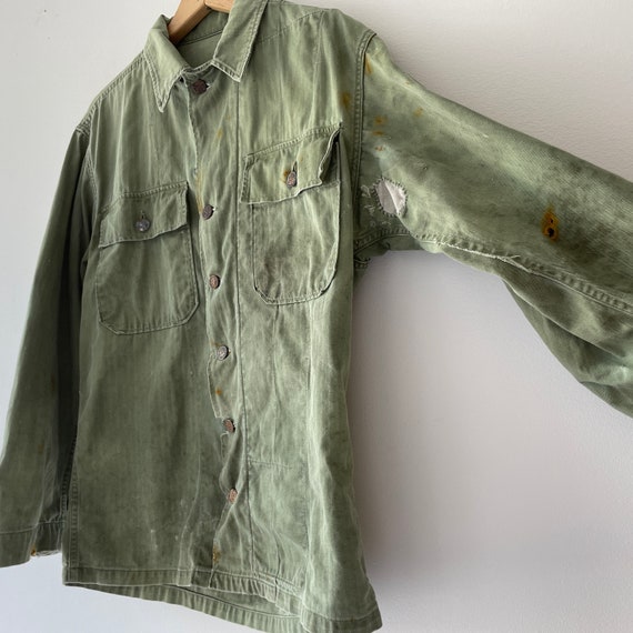 40s ARMY 13 start HBT WWII military jacket - image 5