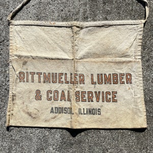 vintage lumber and coal service apron