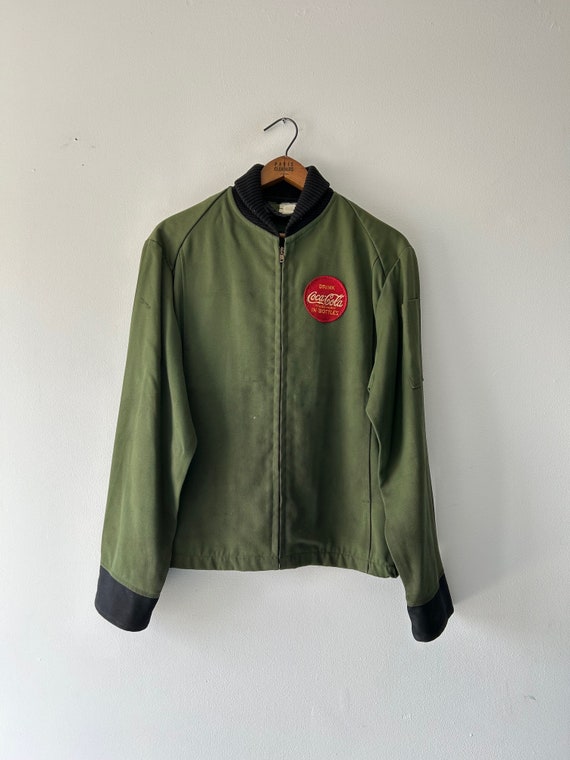 Buy 60s Green Zip up Work Jacket Online in India - Etsy