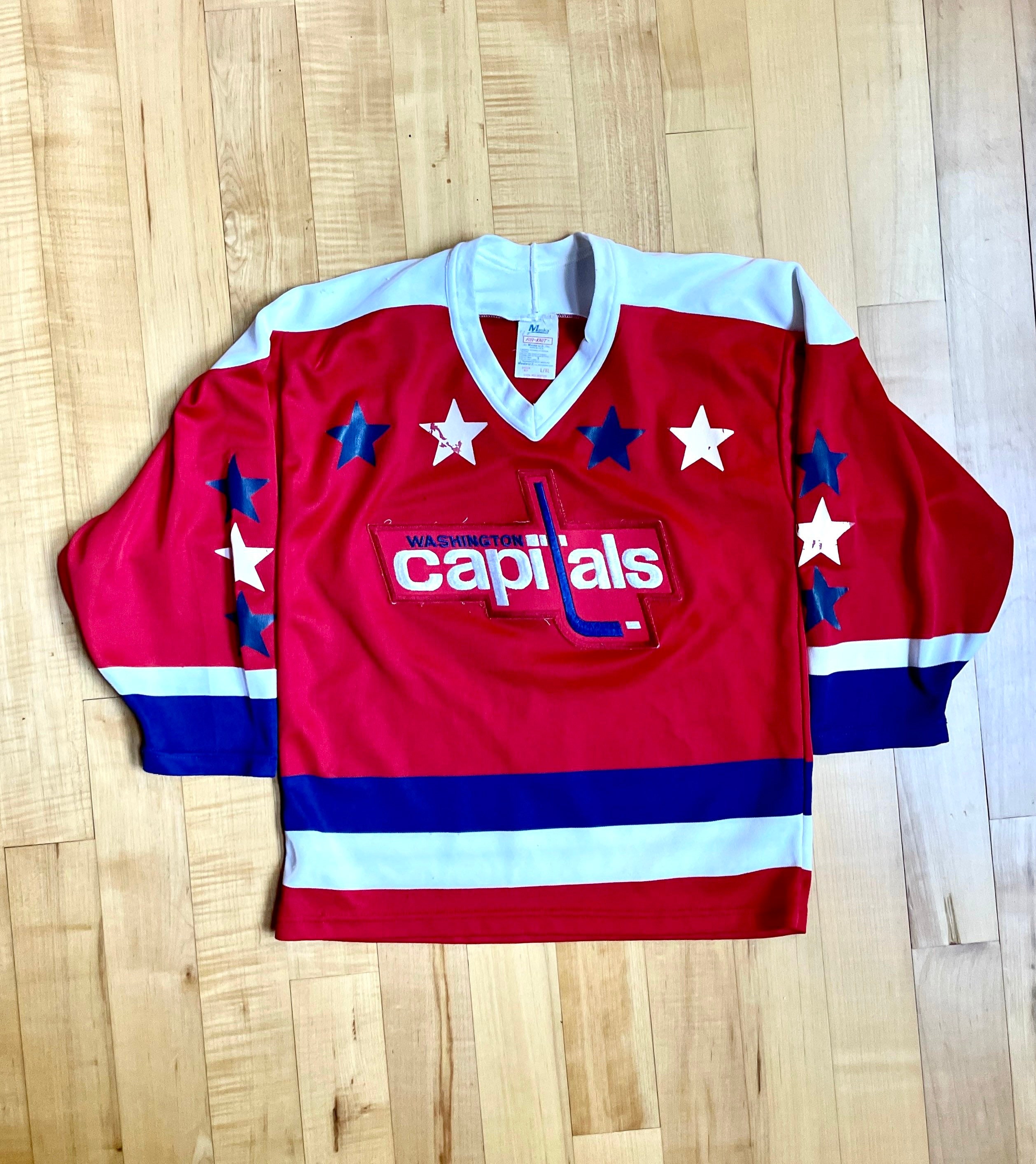 WASHINGTON CAPITALS 1980's CCM Vintage Throwback NHL Jersey Customized Any Name & Number(s) - Custom Throwback Jerseys