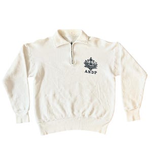 Vintage 1950's Quarter Zip Sweatshirt - Etsy