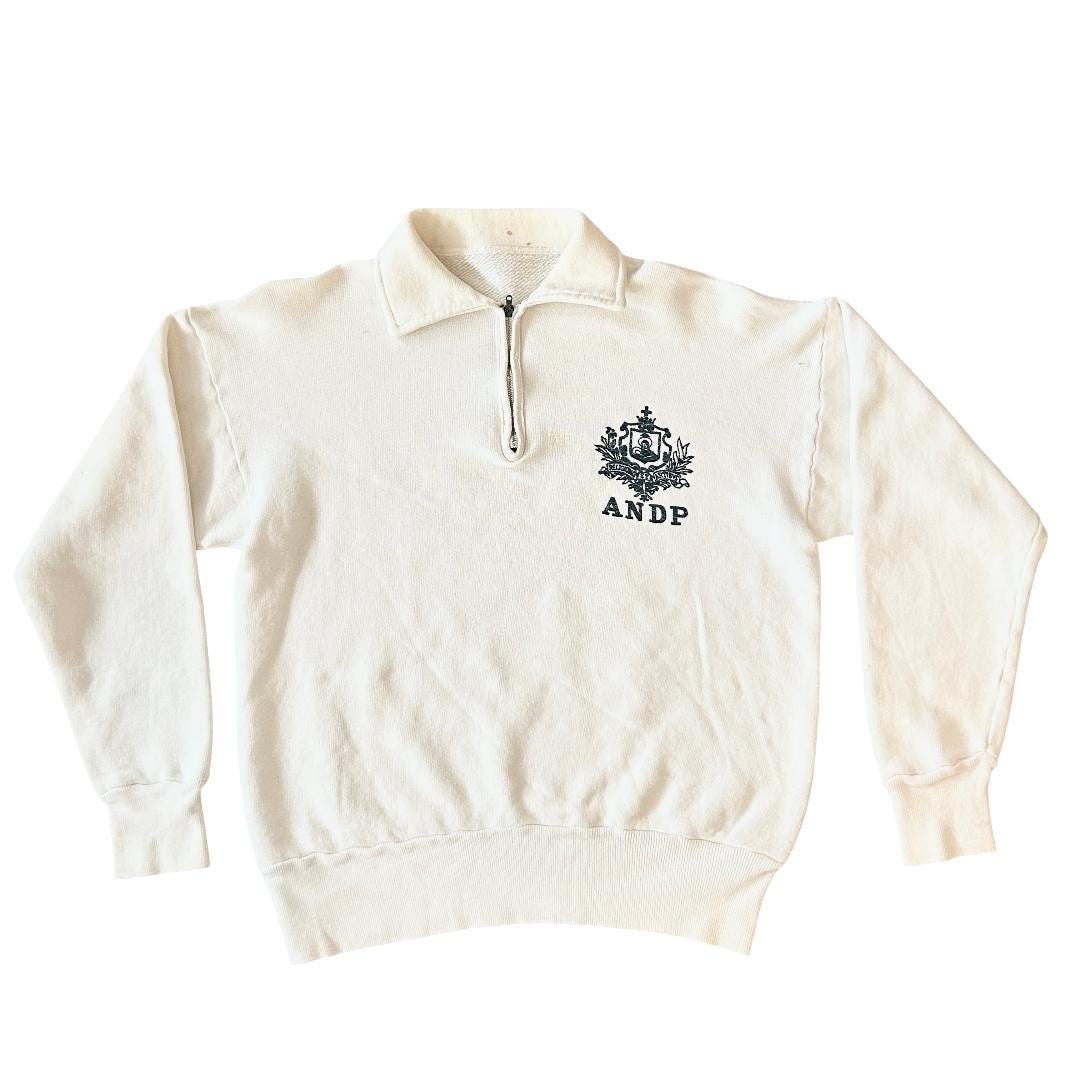 ▪50’s【HALF ZIP】VINTAGE SWEAT Vintage 1950's Quarter Zip Sweatshirt - Etsy