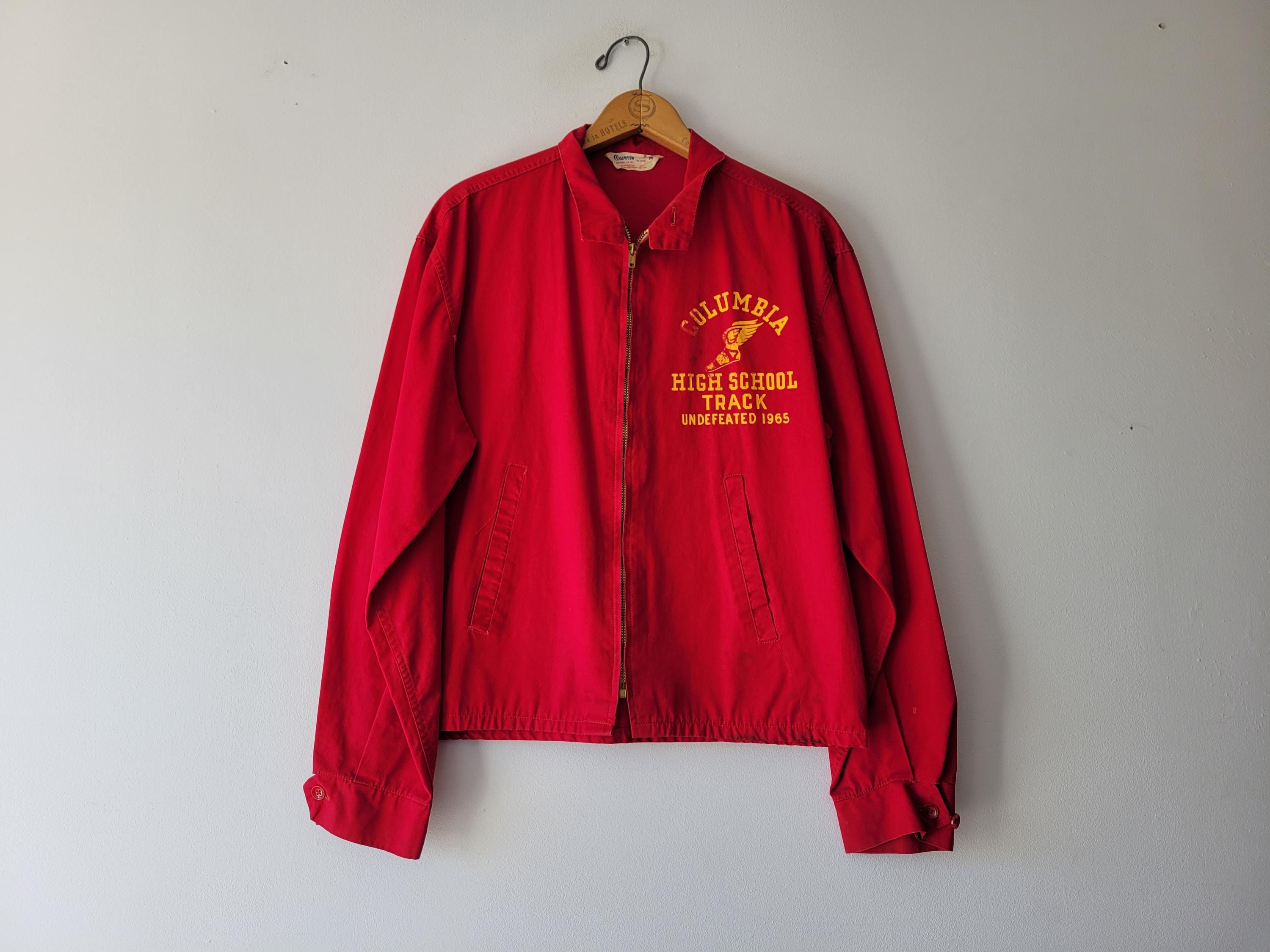 60s Champion Red Track Jacket - Etsy
