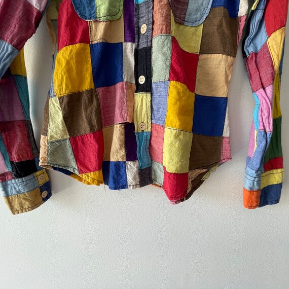 60s/70s patchwork button up - image 6