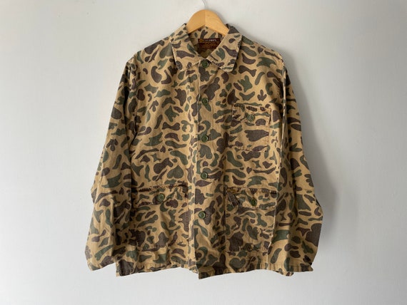 80s camo button up jacket - image 1