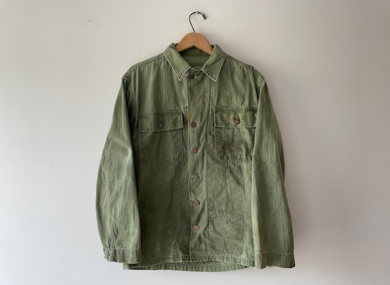 40s ARMY 13 start HBT WWII military jacket - image 1