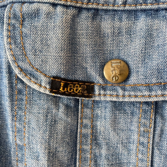 70s lee denim long sleeve shirt - image 2