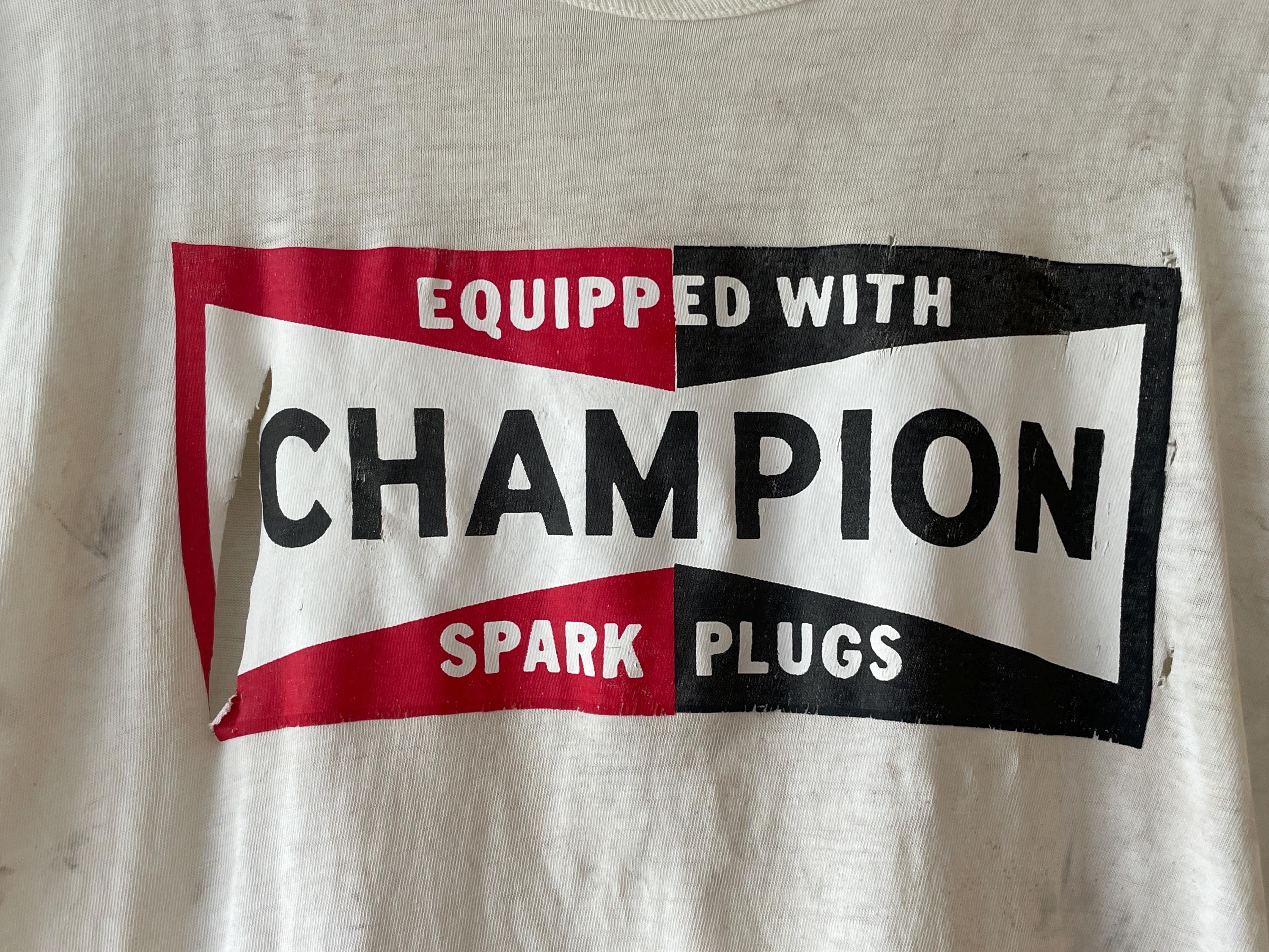 70s Champion Spark Plugs Tee - Etsy