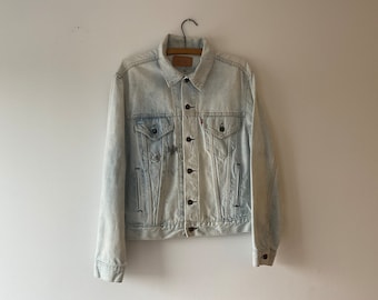 vintage levi’s white washed denim trucker jacket