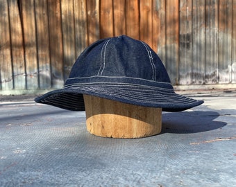 vintage daisy may denim bucket hat