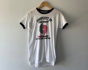 70s portland trailblazers ringer tee