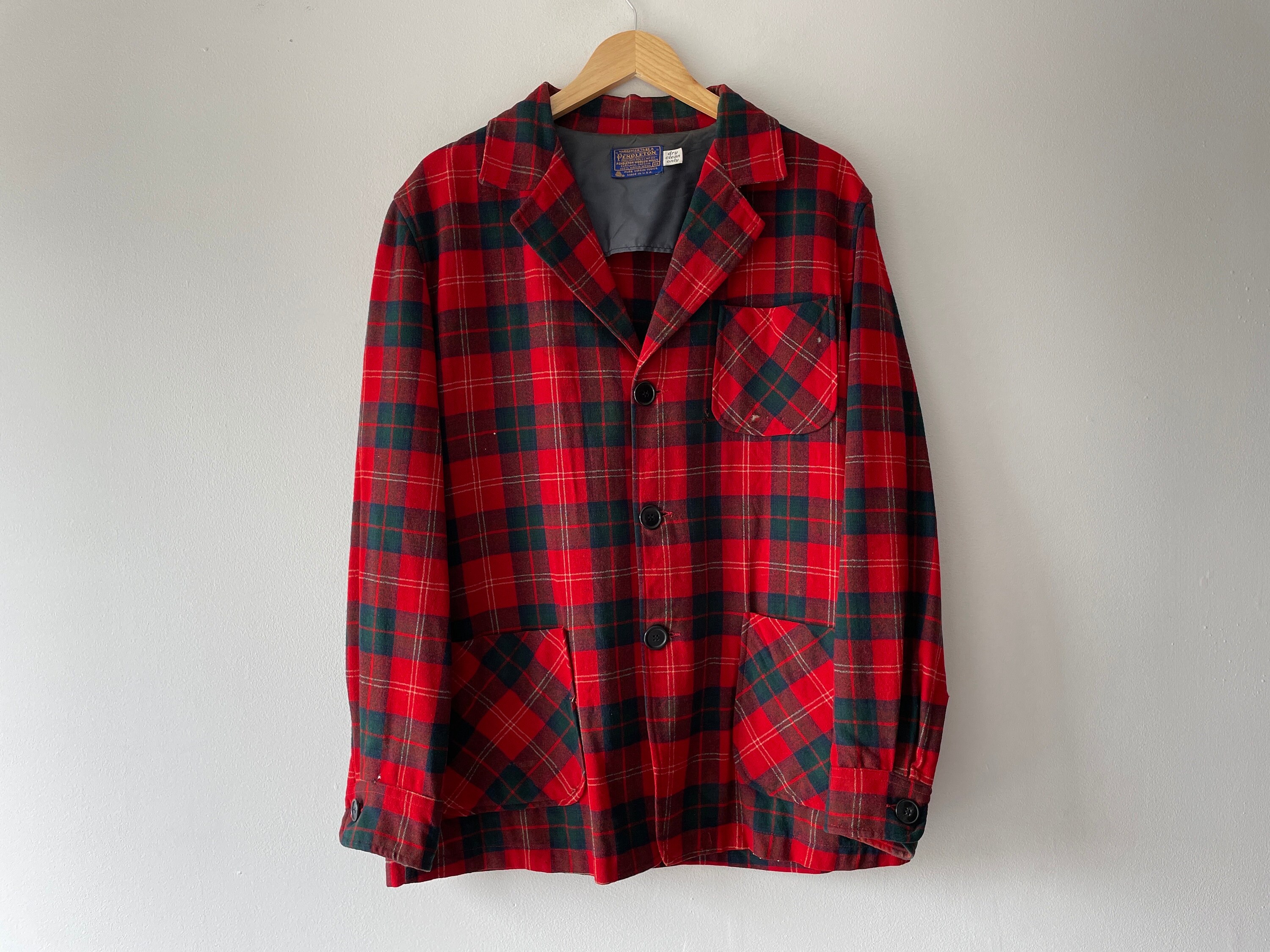高質 70s Etsy - Jacket up Button Plaid Pendleton ジャケット・アウター