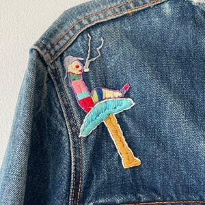 vintage 60s levis big E denim hippie trucker jacket image 3