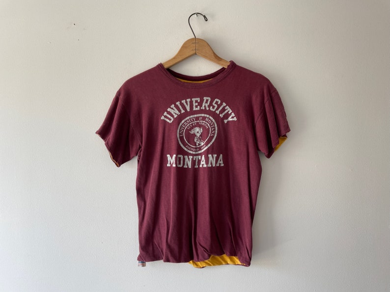 70s university of montana double face t shirt image 1