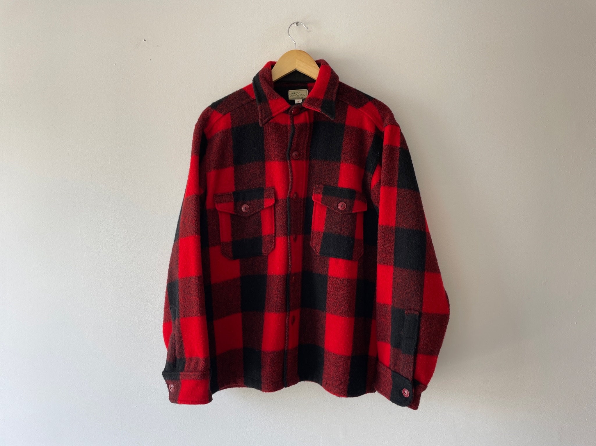 50s ll bean plaid button up